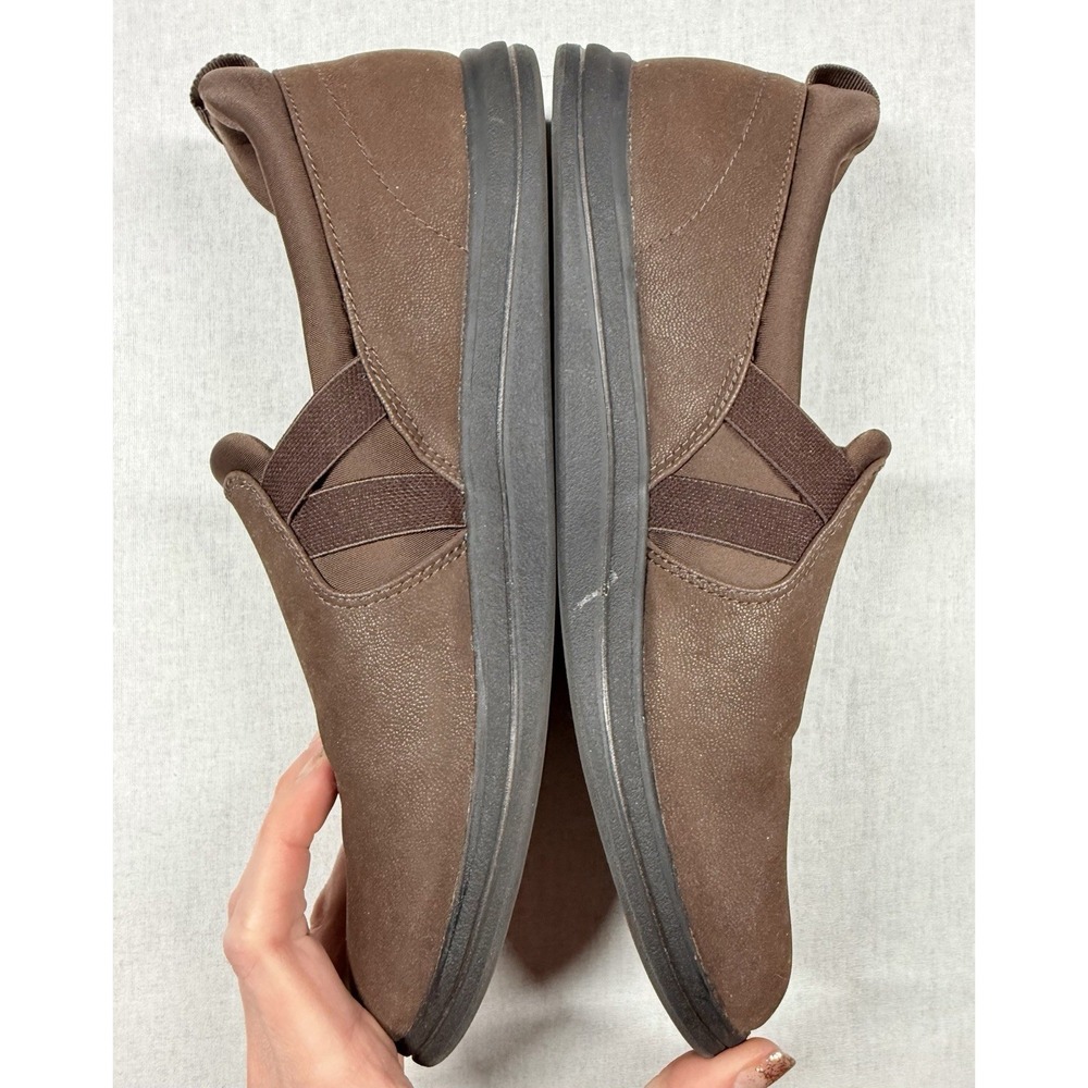 Clarks Cloudsteppers Loafers Women 11‎ Slip On Brown Faux Leather Comfort Shoes - Picture 10 of 10